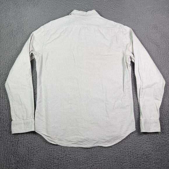 Taylor Stitch The California Shirt Mens Large 42 White Navy Jacquard Dot Pocket - Picture 5 of 9